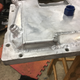 Building the low-profile oil pan.
